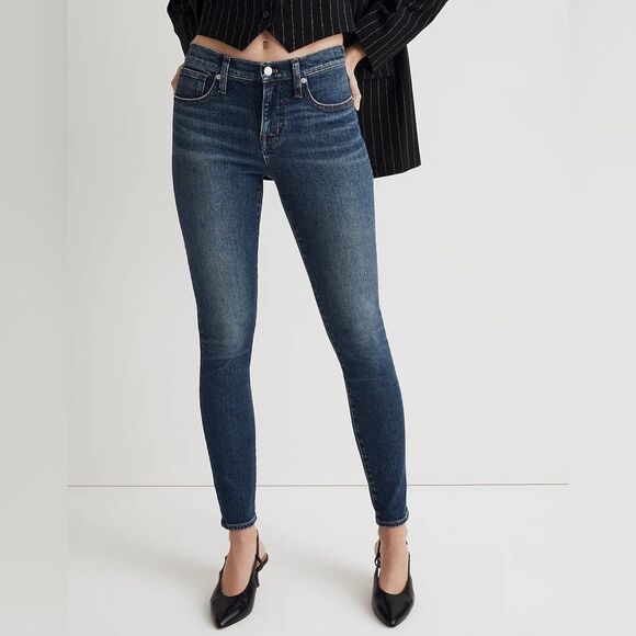 NWOT Madewell Petite Mid-Rise Skinny Jeans in Ravine Wash nn773 size 24 - Picture 1 of 10